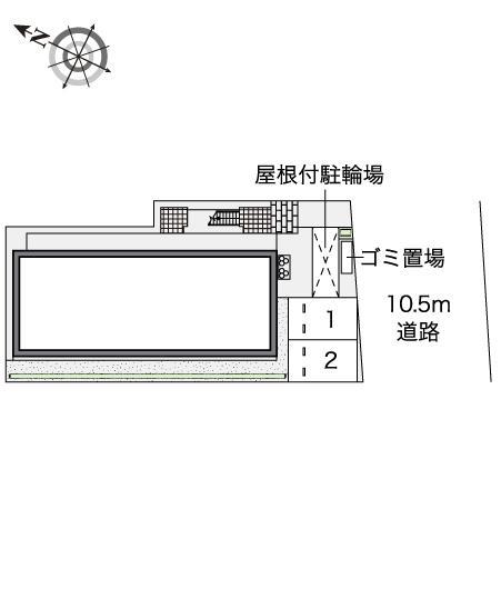 コンフォート宇留毛(46313)の駐車配置図