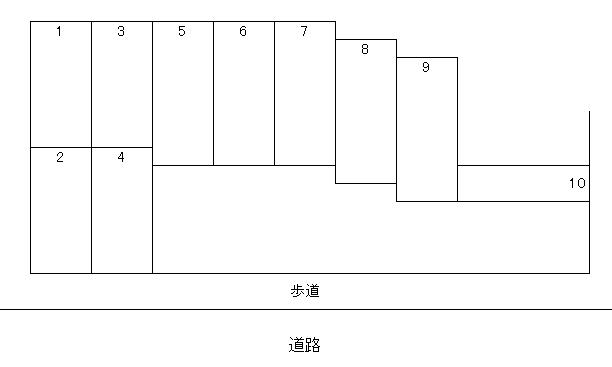 かやば駐車場の駐車配置図