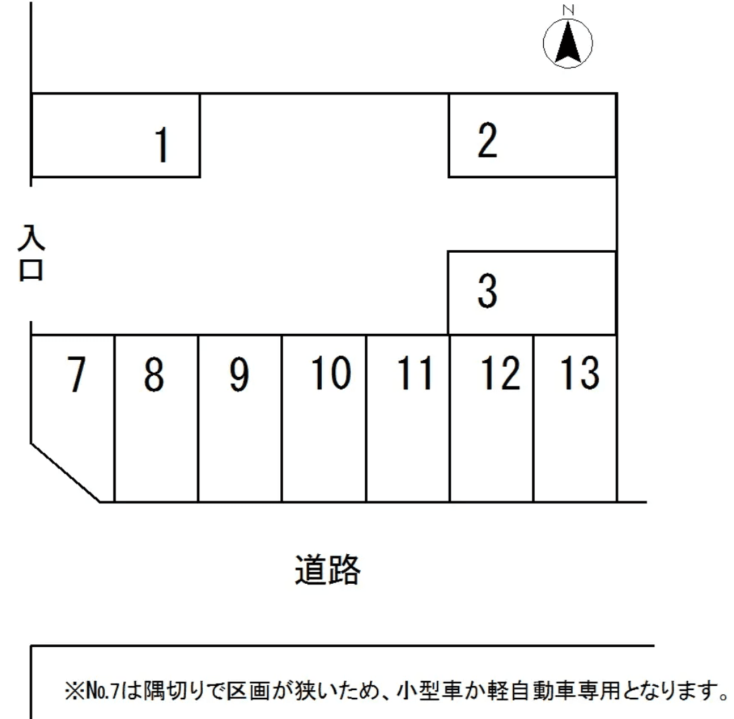 小林光枝月極駐車場の駐車配置図