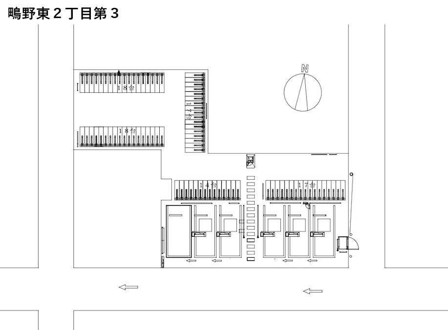 鴫野東2丁目第3の駐車配置図