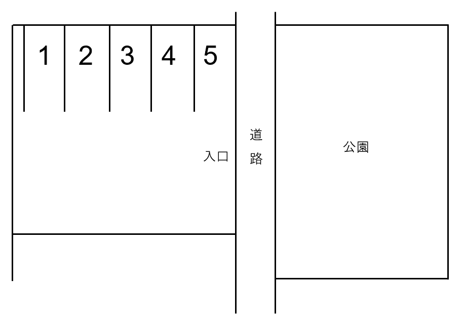 南台フローラル東公園前駐車場の駐車配置図
