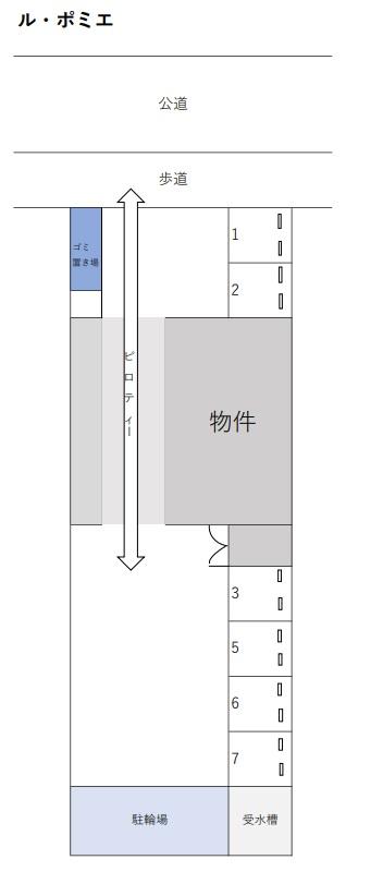 ル・ポミエの駐車配置図