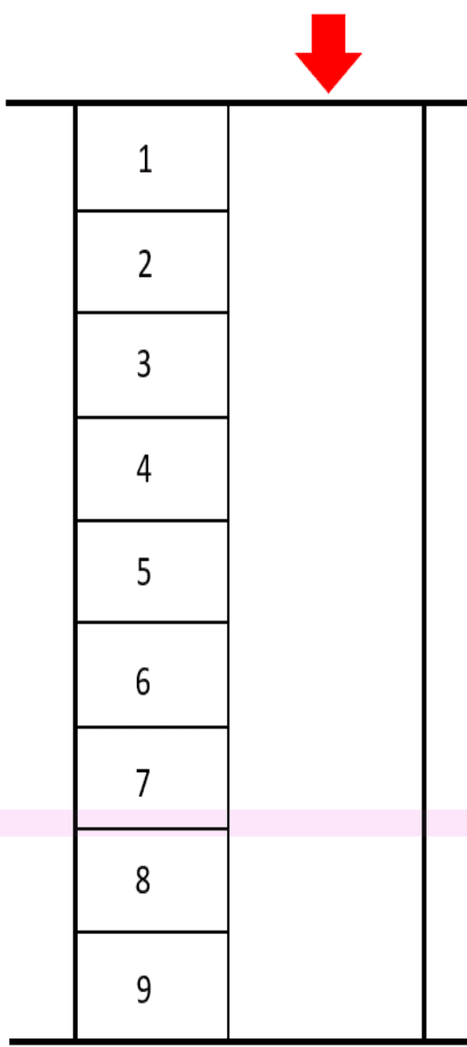 岡崎市上里一丁目稲垣パーキングの駐車配置図