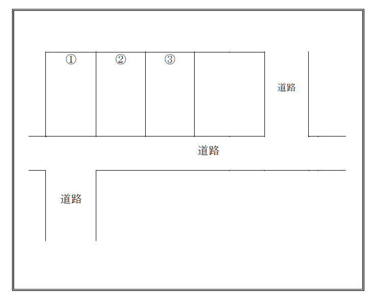 中田南1丁目駐車場の駐車配置図
