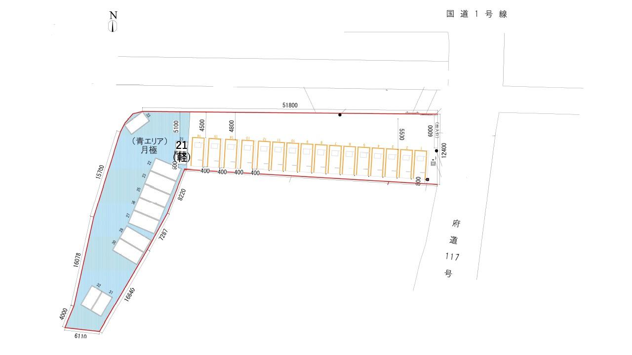東野狐藪町第1の駐車配置図
