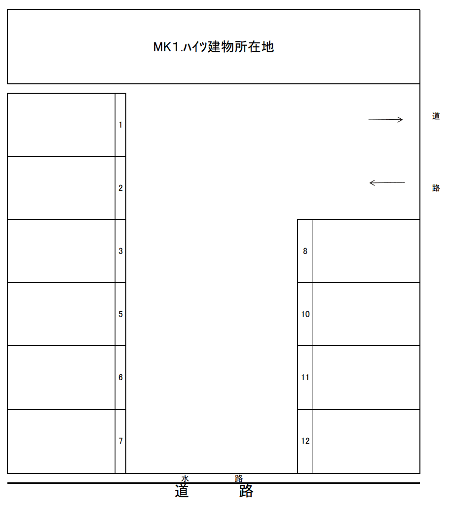 MK第1パーキングの駐車配置図