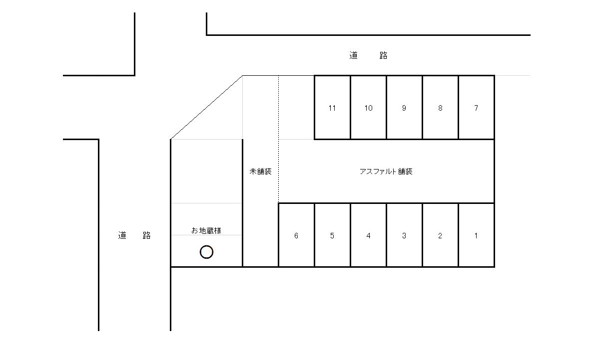 奈多自治会駐車場 NO2の駐車配置図
