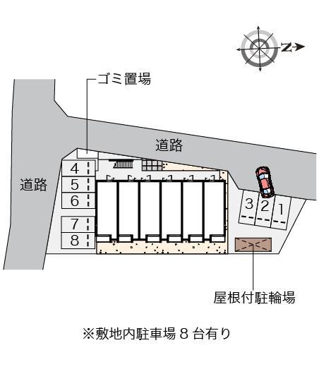 ミランダラフィーナⅡ(57796)の駐車配置図