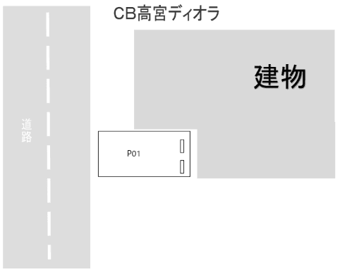 CB高宮ディオラの駐車配置図