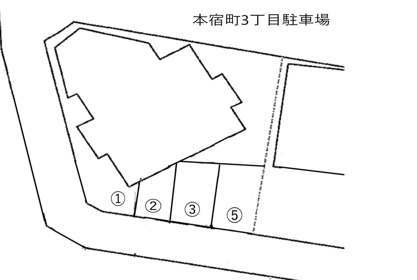 本宿町3丁目駐車場の駐車配置図