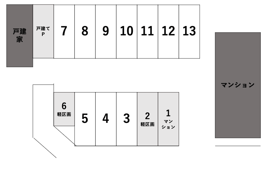 C-77 池ヶ谷東 杉山貸駐車場の駐車配置図