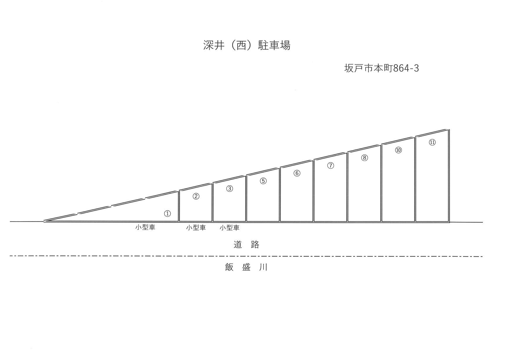 深井(西)駐車場の駐車配置図