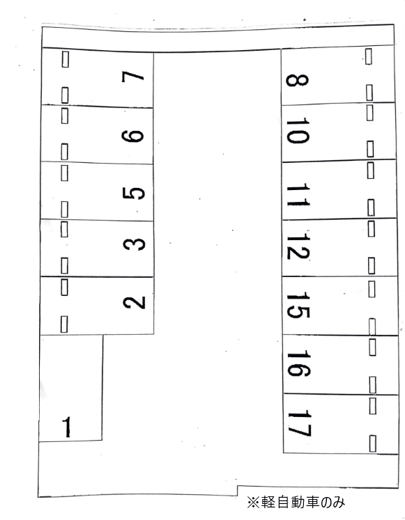 日吉台二丁目Kパーキングの駐車配置図