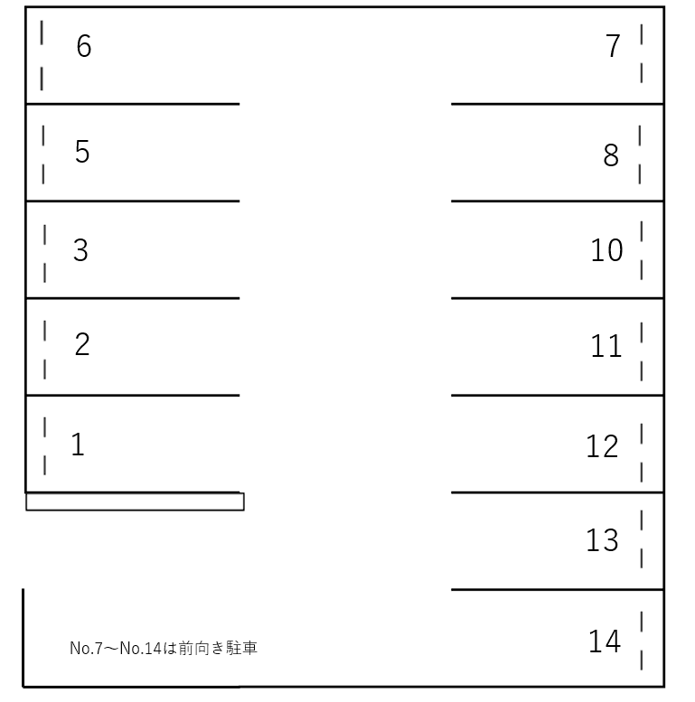 フォレストパーキングの駐車配置図