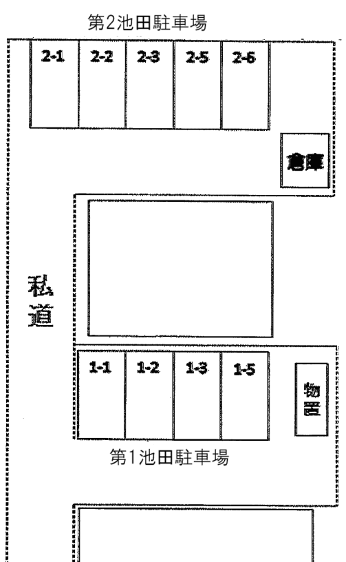 第1池田駐車場の駐車配置図