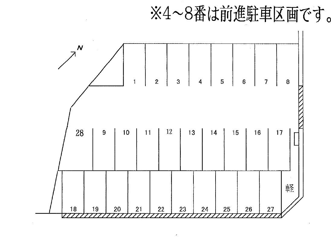 I・Sパーキングの駐車配置図