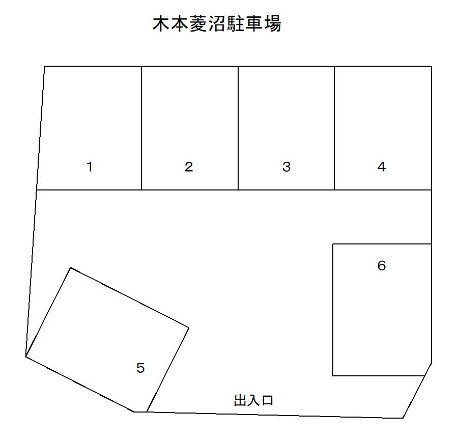 木本菱沼駐車場の駐車配置図