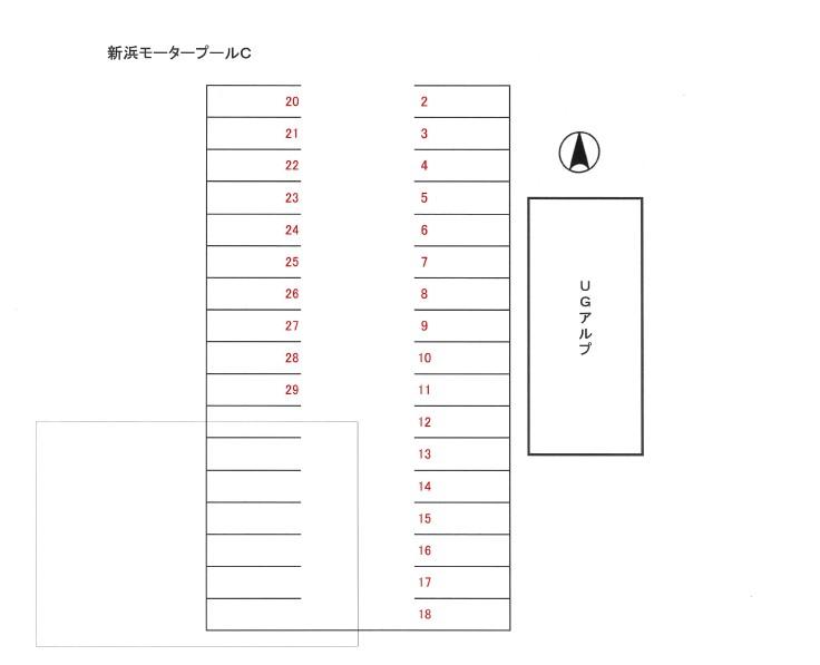 新浜モータープールCの駐車配置図