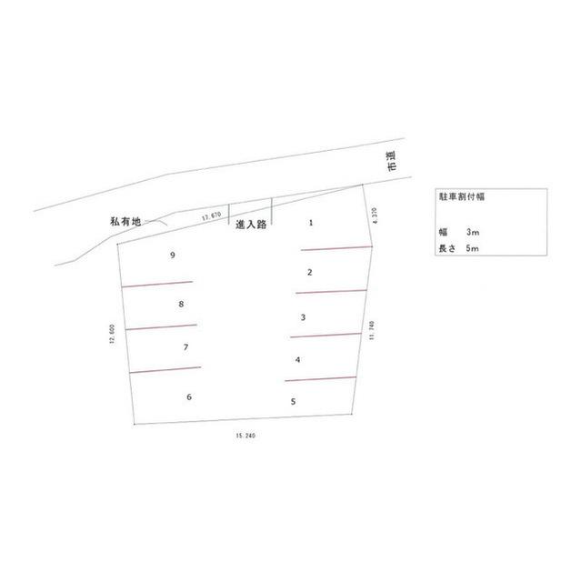 常磐町パーキングの駐車配置図
