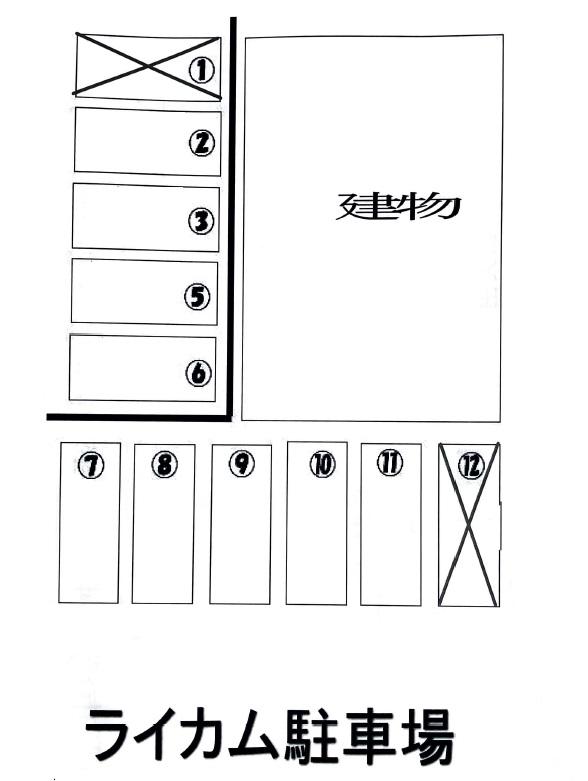 ライカム駐車場の駐車配置図