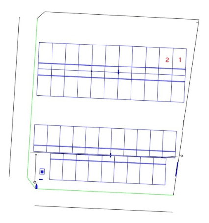 川間駅前第4の駐車配置図