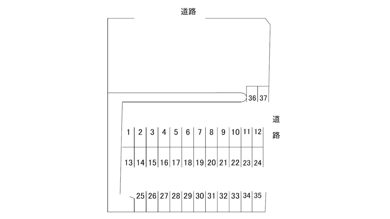 赤池屋下パーキングの駐車配置図