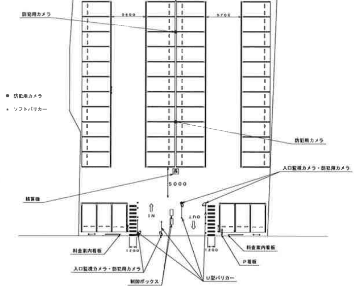パルク上ノ橋町駐車場の駐車配置図