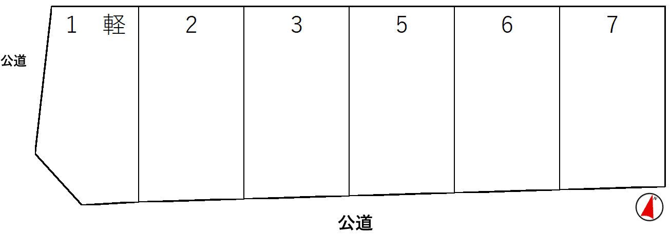 木内パーキングの駐車配置図