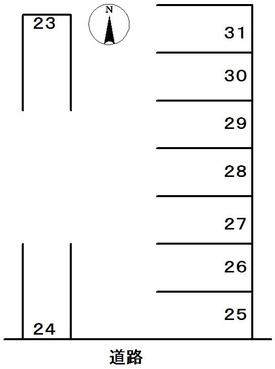 487外新町駐車場の駐車配置図