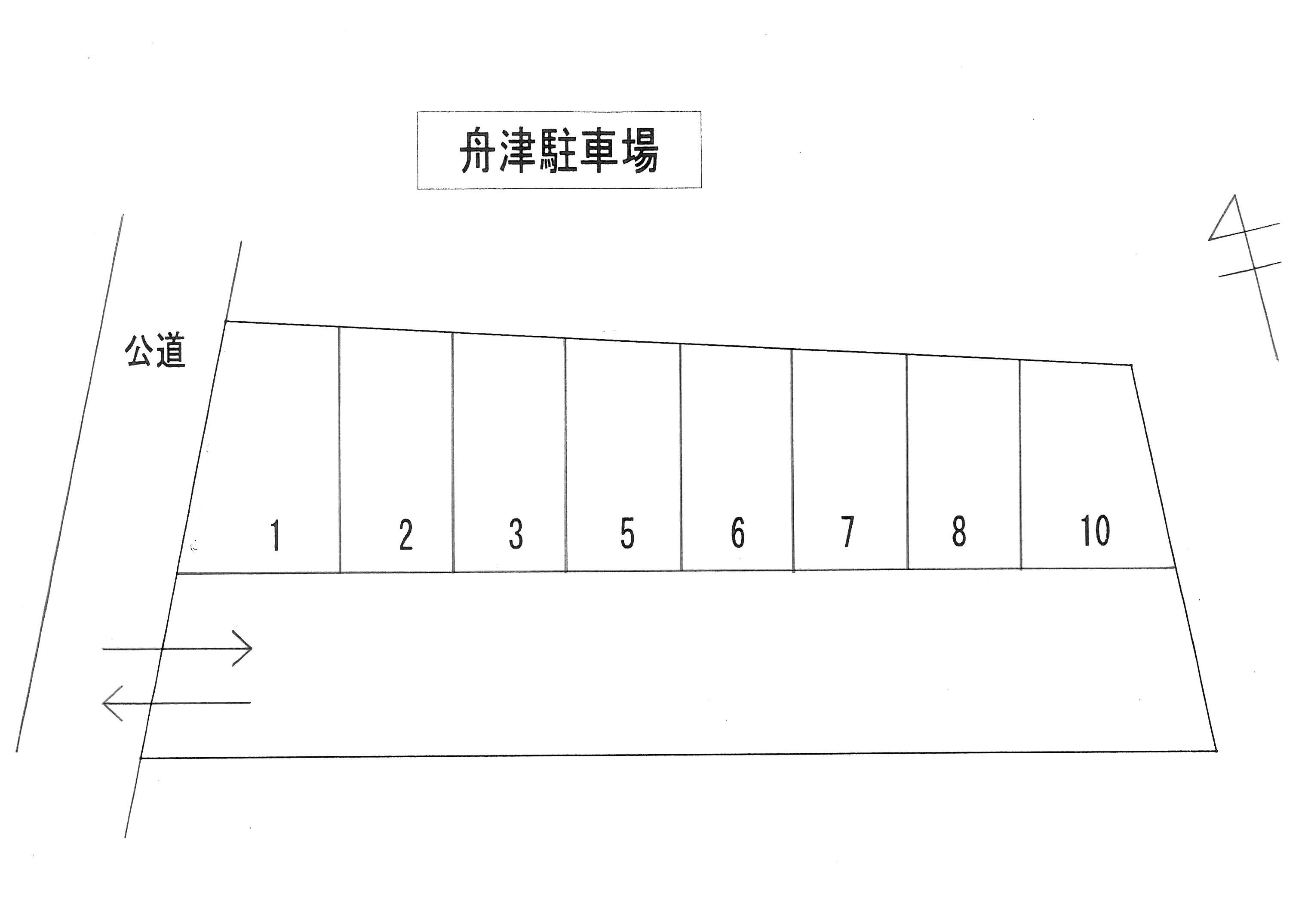 舟津駐車場の駐車配置図