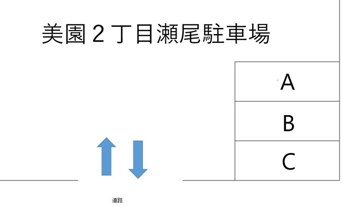 美園2丁目瀬尾駐車場の駐車配置図