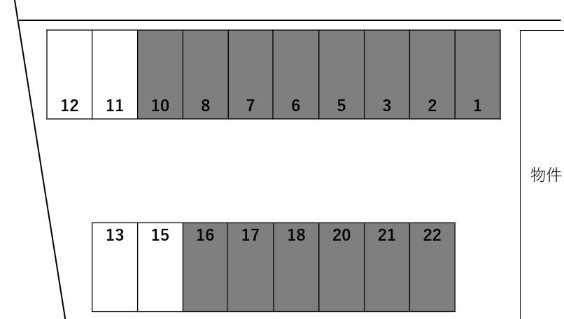 PROFI B別駐車場の駐車配置図
