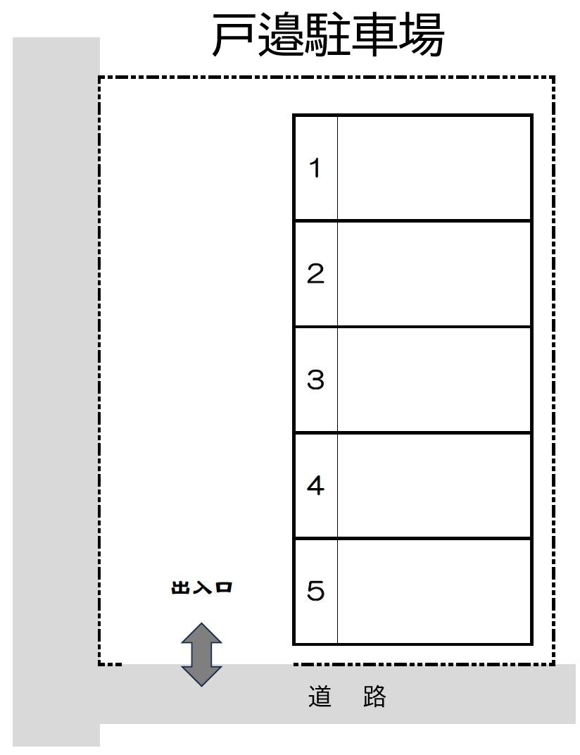 戸邉駐車場の駐車配置図