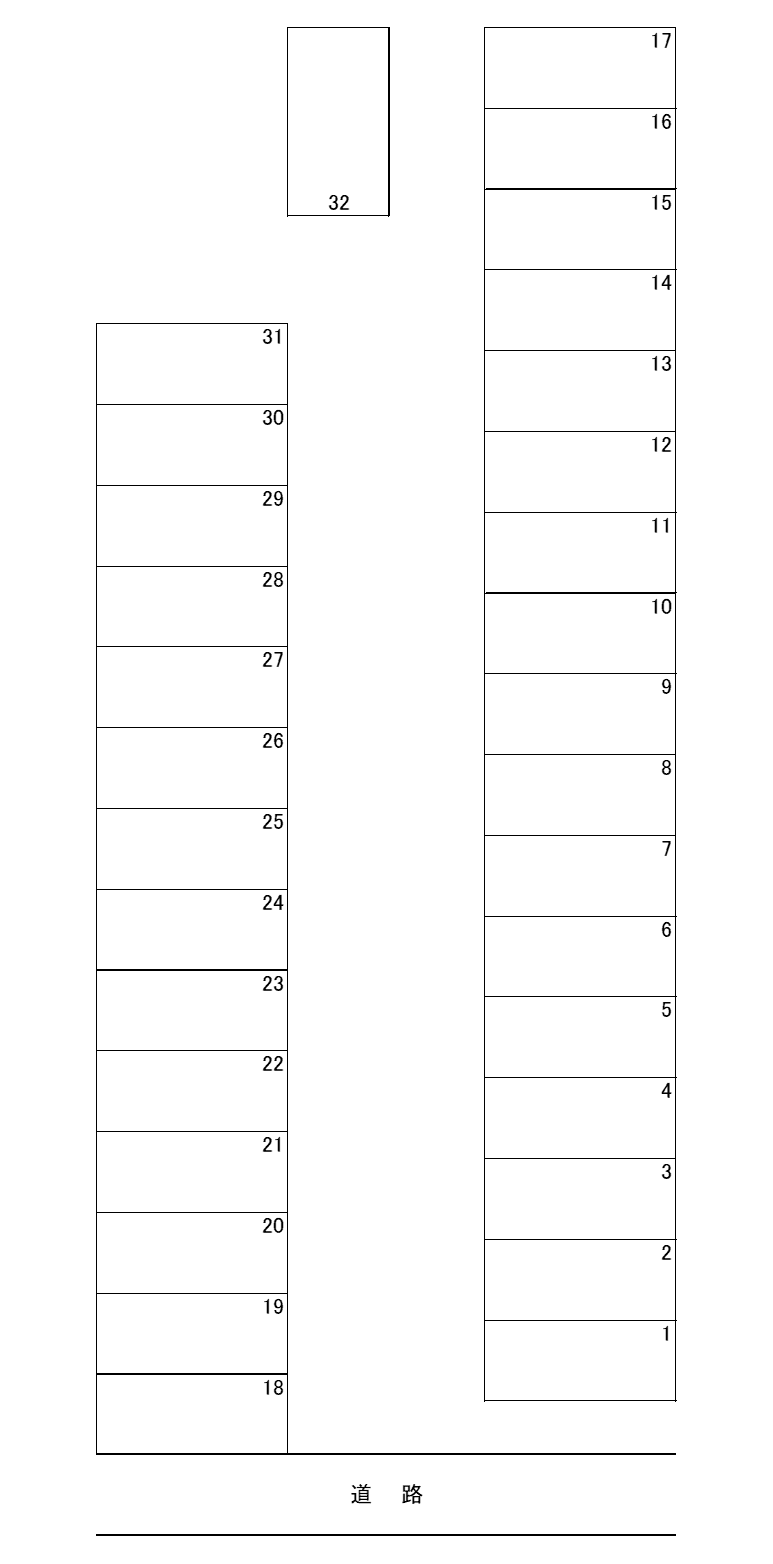 伏見駐車場の駐車配置図