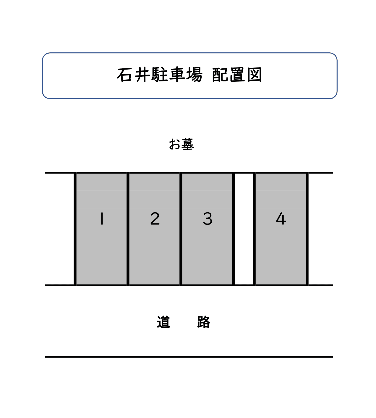 石井駐車場の駐車配置図