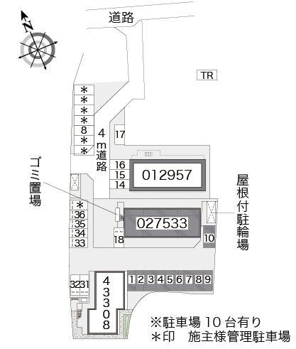 East auk Ⅲ(27533)の駐車配置図