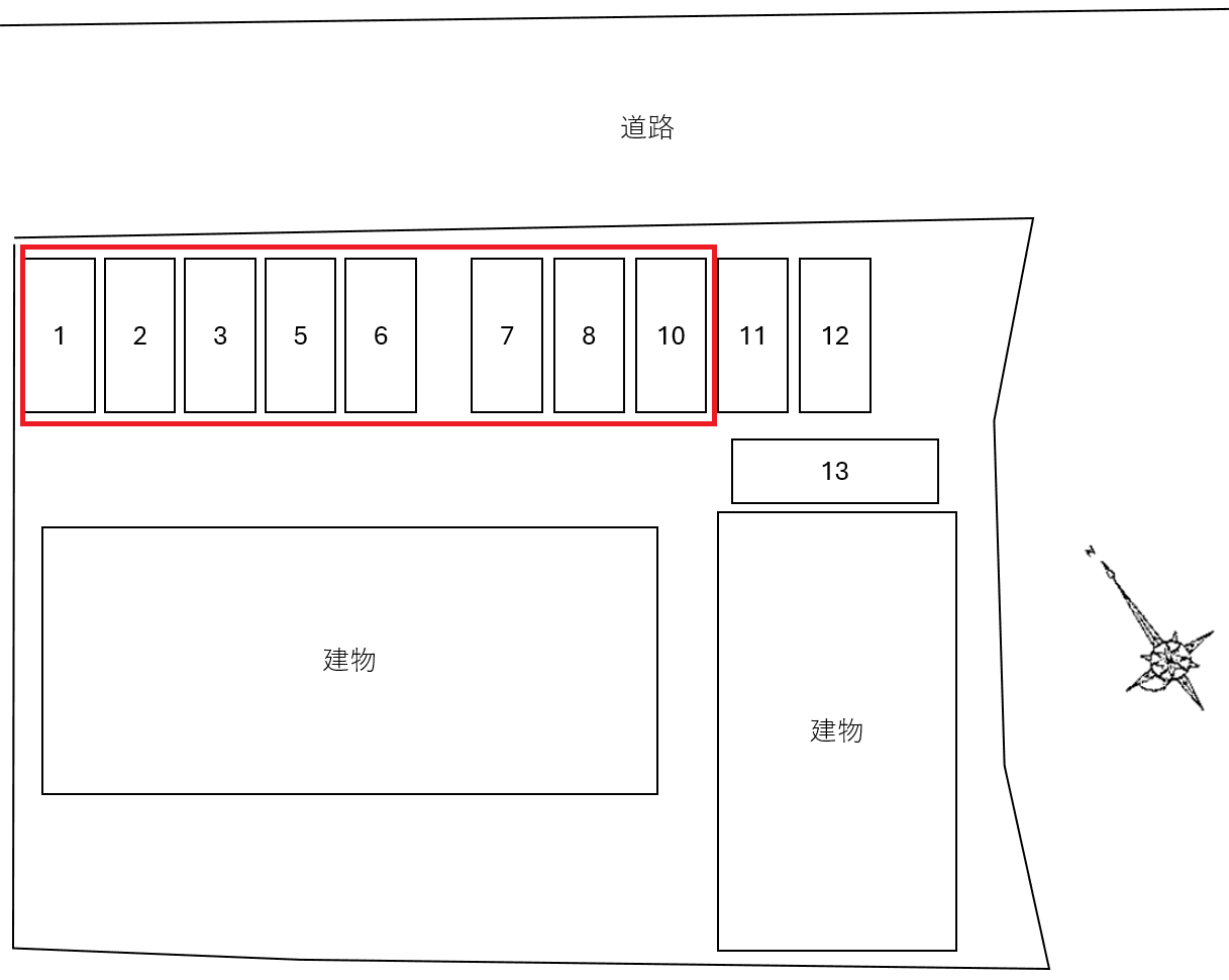 CASA VERDEの駐車配置図