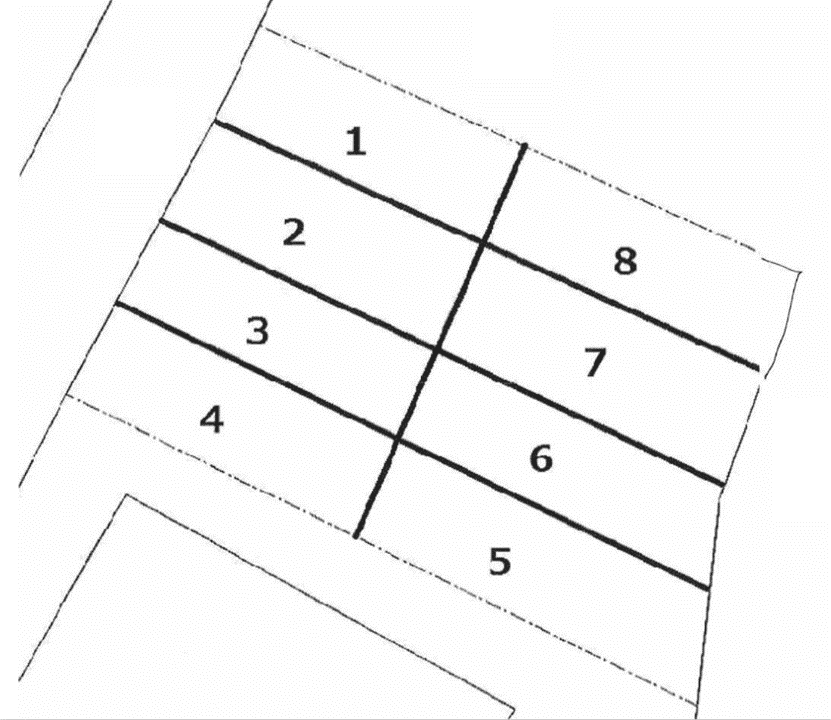 植松駐車場の駐車配置図