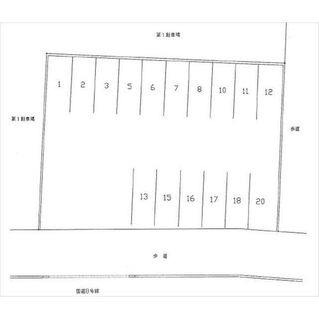 桜田町1丁目GSパーキングの駐車配置図