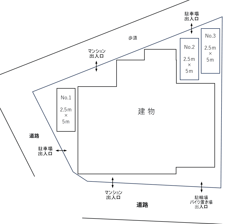 ブライズ芦花公園の駐車配置図