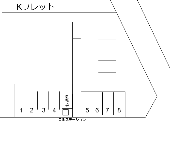 Kフラット駐車場の駐車配置図