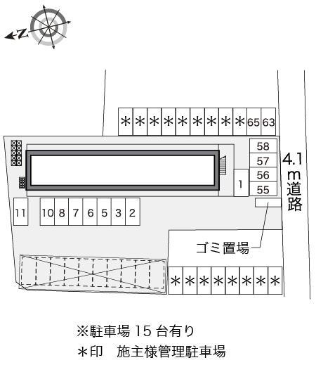 栗林(13601)の駐車配置図