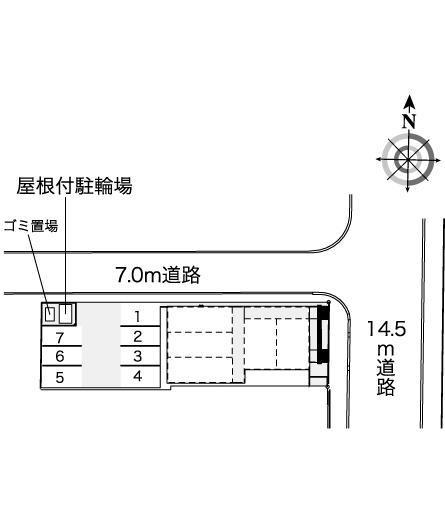 厚別中央(43283)の駐車配置図