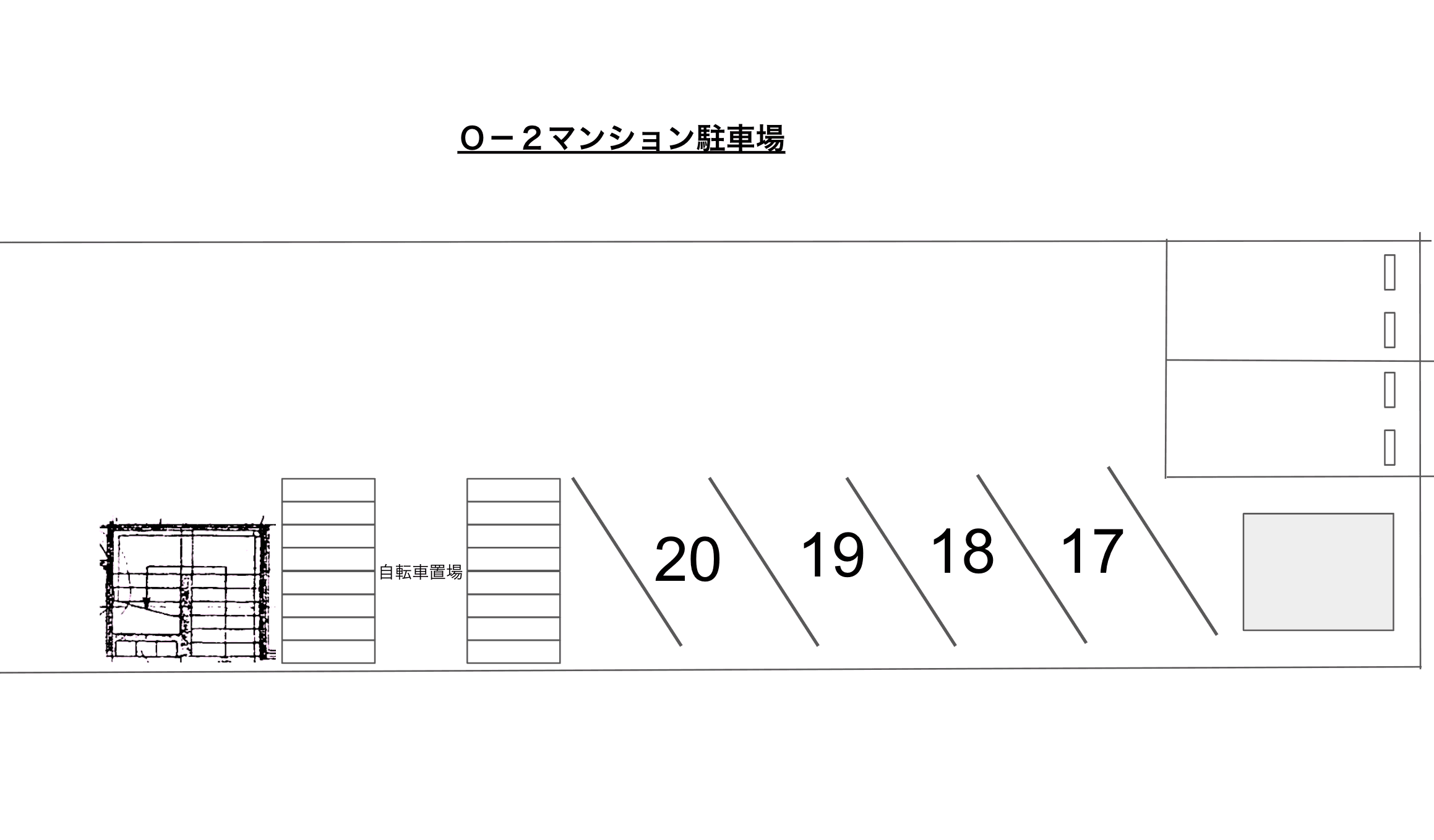 O-2マンション駐車場の駐車配置図