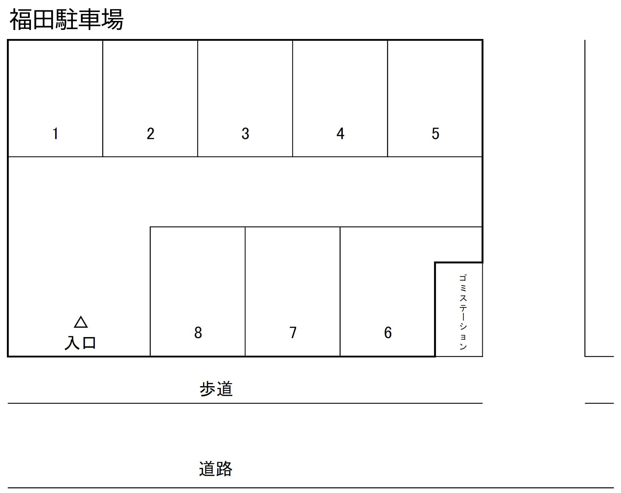 福田駐車場の駐車配置図