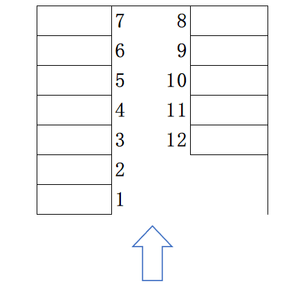 山内駐車場の駐車配置図
