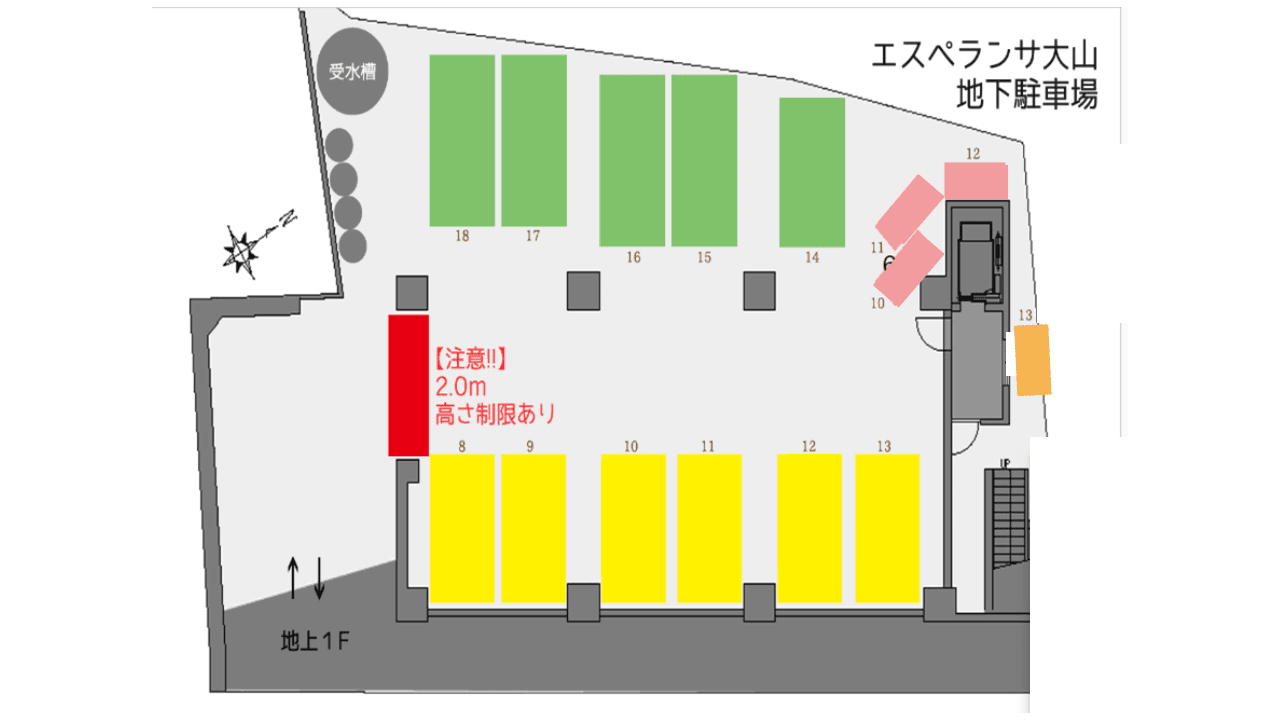 エスペランサ大山の駐車配置図