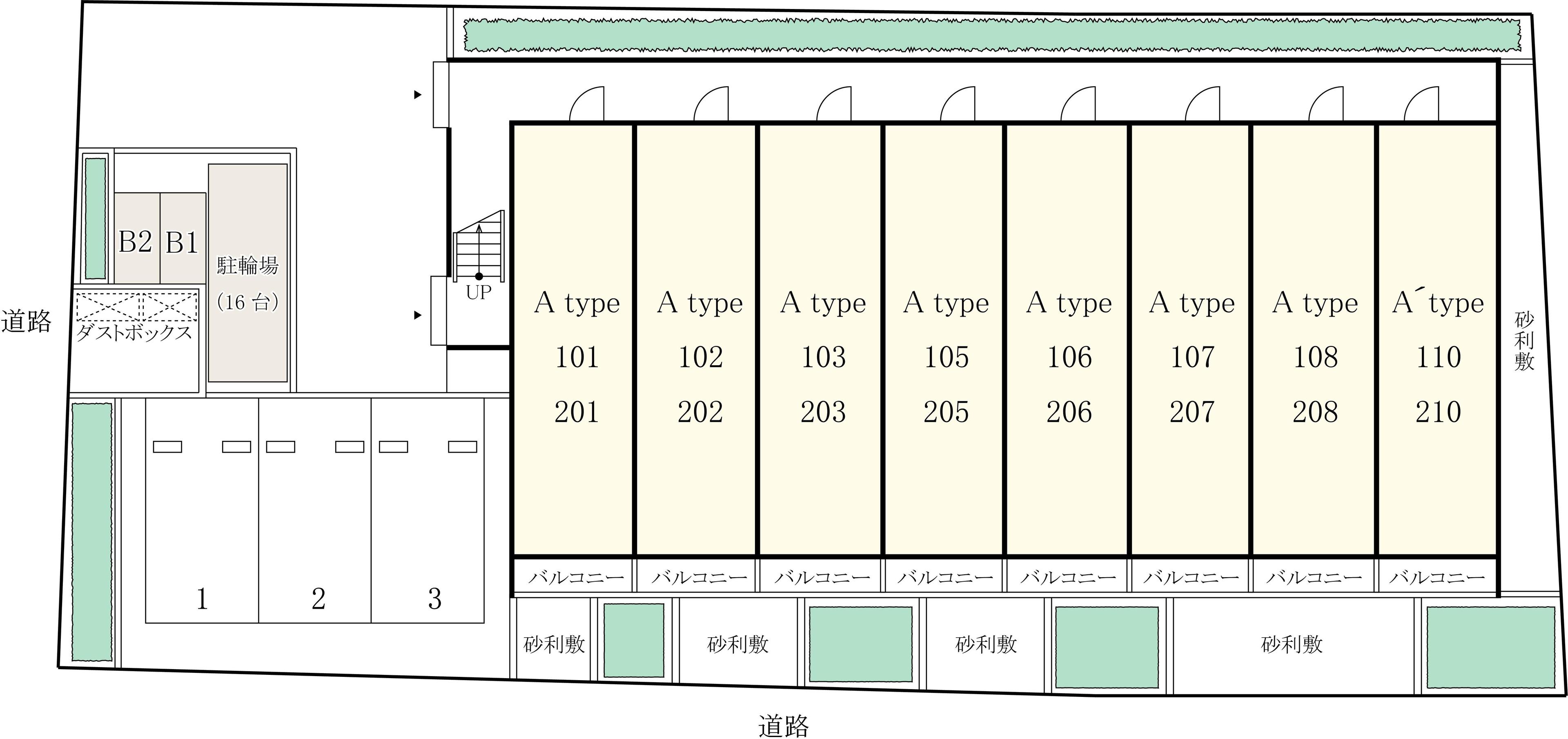 リブリ・葵の駐車配置図