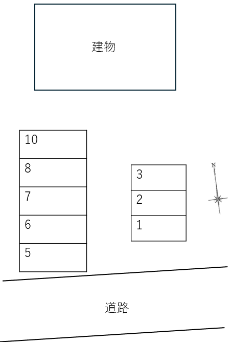 Peach Heartの駐車配置図