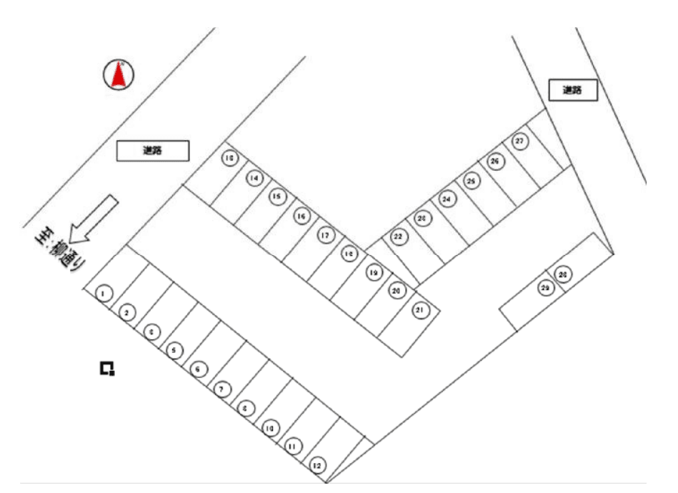 船越町モータープールの駐車配置図
